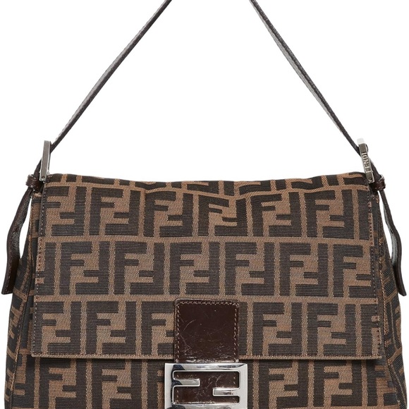 FENDI MAMA FOREVER ZUCCA CANVAS SHOULDER BAG BUM BAG EUC - Picture 12 of 12